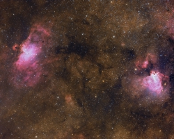 M16 M17, Eagle and Swan Nebula